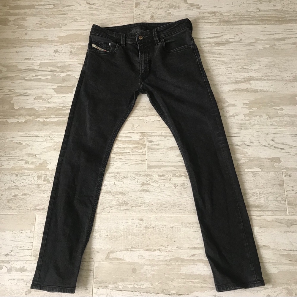 Men’s Diesel Thavar black denim jeans